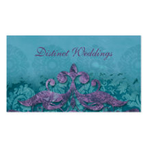 Business Card Antique Verdigris Wedding Planner PT