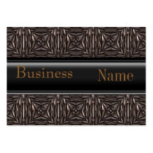 Business Card Black Brown Metal look Embossed