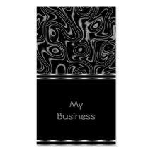 Business Card Black Faux Silk