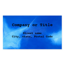 Business Card - Blue And White
