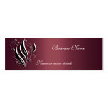 Business Card Dark Pink Floral Skinny