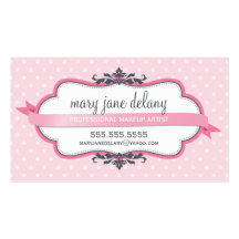 BUSINESS CARD elegant bold pink pastel baby