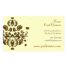 Business Card Floral Damask