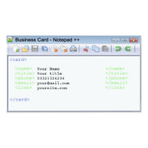 Business card for programmers, developers