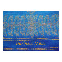 Business Card on Sari Cloth
