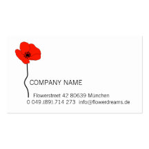 Business Card *Poppy* Visitenkarte