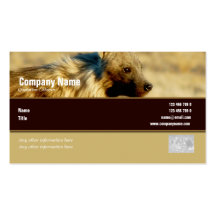 Business card profile hyenas safari