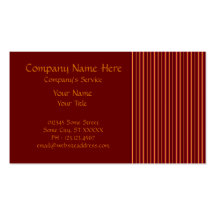 Business Card Simply Vertical Lines Red