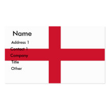 Business Card with Flag of England