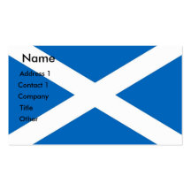Business Card with Flag of Scotland