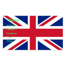 Business Card with Flag of United Kingdom