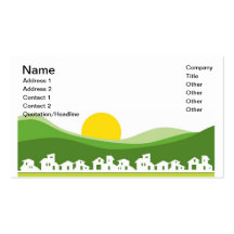 Business card with houses