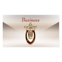Business Card Zizzago Cream Silk Art Nouveau