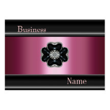 Business Card Zizzago Silk Pink Black Jewel