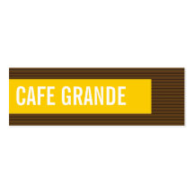 business cards > cafe grande [chocolate : yellow]