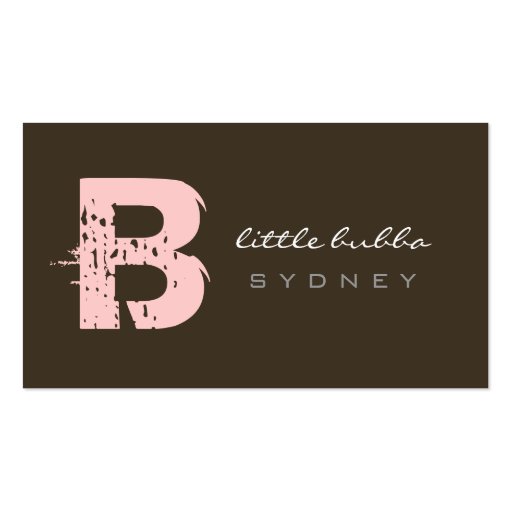 business cards > little bubba  [pink : chocolate]