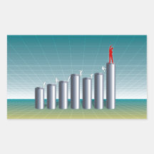 Business Chart Rectangular Stickers