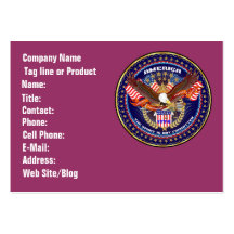 Business Patriotic American 2 View Notes Please Business Card Template