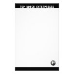 Business Stationary Black and White Customized Stationery