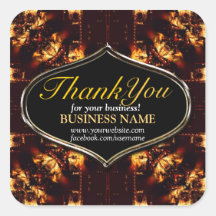 Business Thank You Batik Fire sticker