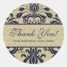 Business Thank You Customised Stickers Blue
