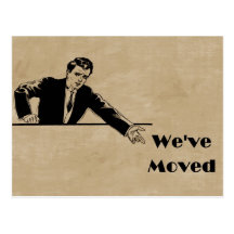 Business We’ve Moved Announcement Card Postcards