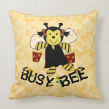 Busy Bee Throw Pillow