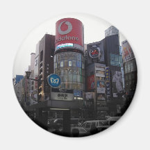 Busy Tokyo intersection Fridge Magnets