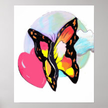 Butter fly moon print