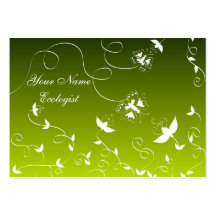 Butterflies and flowers business cards
