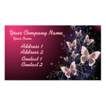 Butterflies and Leaves Business Card Templates