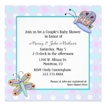 Butterflies Couple's Baby Shower Invitation