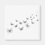 Butterflies Dancing Across the Page Fridge Magnet