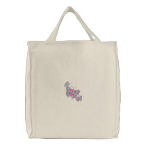 Butterflies embroidered bags