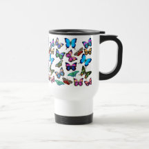 Butterflies Fluttering By Travel Mug