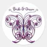 Butterflies Swirl Purple Sticker