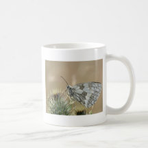 butterflies under belly patterned mug