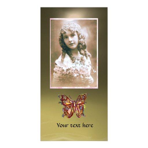 BUTTERFLY AGATE ,red grey Photo Greeting Card