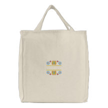 Butterfly and Bloom Name Drop Canvas Bag