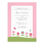 Butterfly and Flowers Baby Shower Invitation