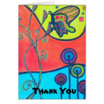 Butterfly and Lolipop Flowers Thank You Cards
