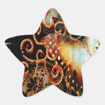 Butterfly Artwork in Grunge Stickers