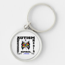 Butterfly - Autism Awareness Month Keychains