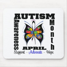 Butterfly - Autism Awareness Month Mousepads