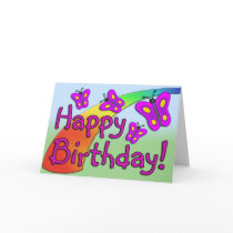 Butterfly B-Day Cards
