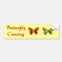 Butterfly Crossing Bumper Stickers