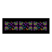 Butterfly Design Bookmark Business Card