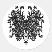 Butterfly Effect (b&w) Sticker
