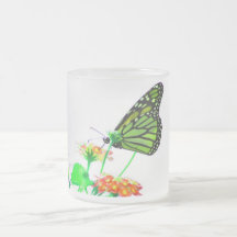 Butterfly feeling Green Coffee Mugs