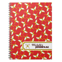 Butterfly Flight Personalised Notebook - Red notebooks